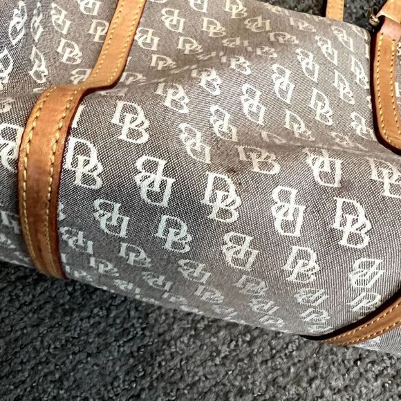 Dooney & Bourke All Over Signature Print Mini Shoulder Bag Y2K - Picture 6 of 14